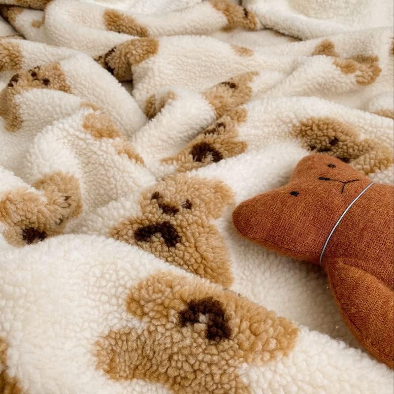 40"x50" White Bear Sherpa Fleece Throw Blanket