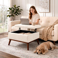 28.3" Beige Mid‑Century Storage Ottoman Coffee Table  今天 11:28