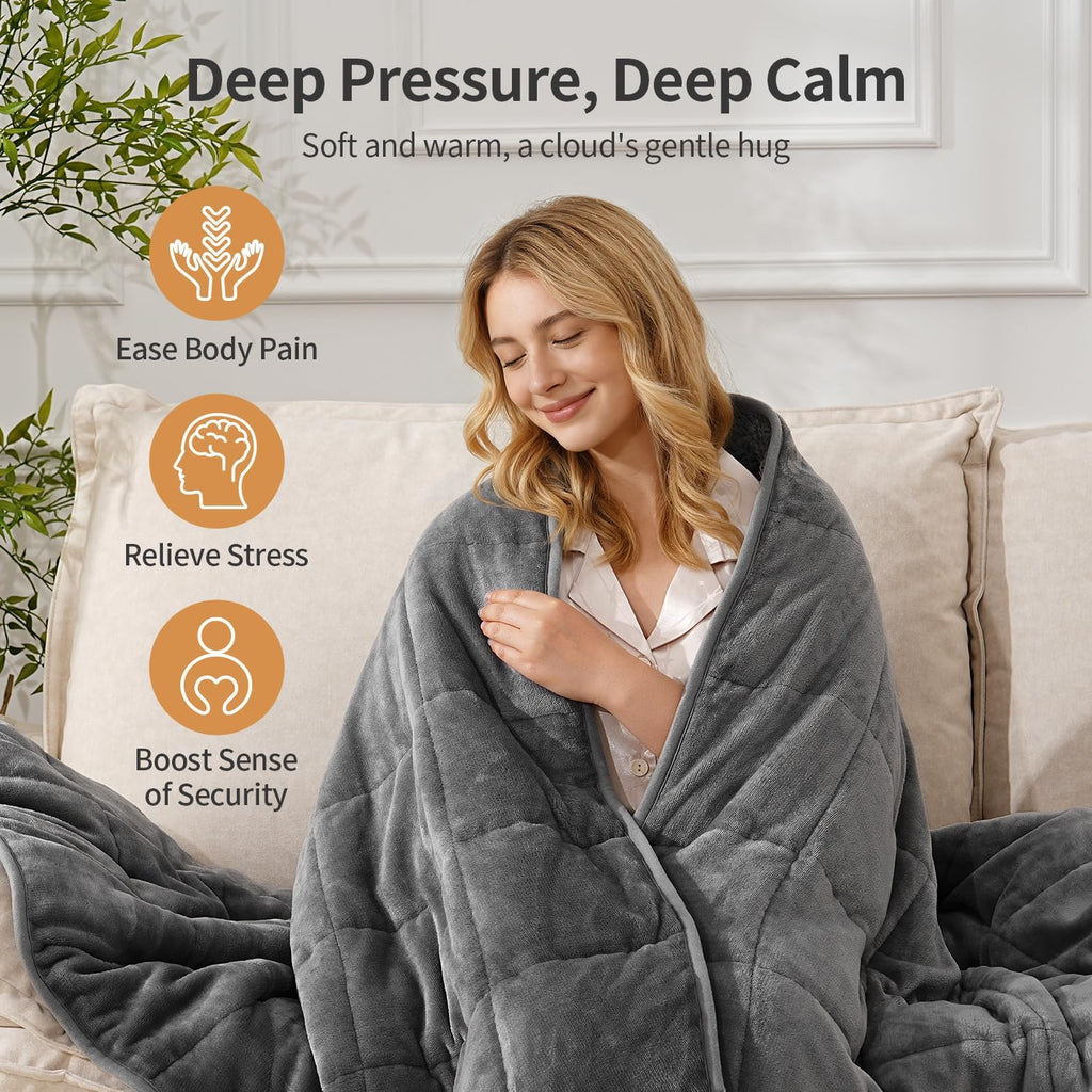 60"x80" Queen Weighted Blanket, 15 lbs