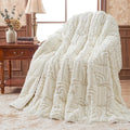 60"x80" Cream Weighted Blanket,15 lbs