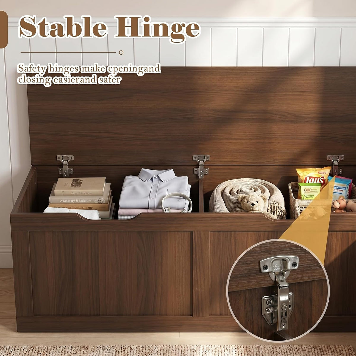 Wooden Storage Corner Bench