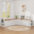 Modular L‑Shaped Backless Nook Storage Bench