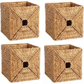 10.5" Reversible Woven Storage Cubes, Set of 4